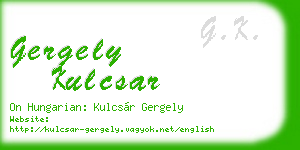 gergely kulcsar business card
